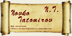 Novko Tatomirov vizit kartica